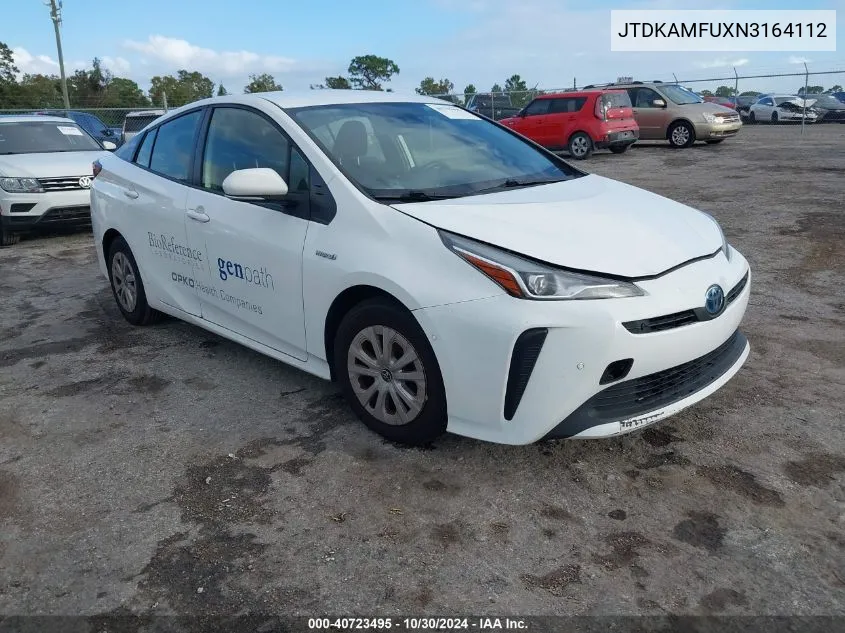 2022 Toyota Prius Le VIN: JTDKAMFUXN3164112 Lot: 40723495