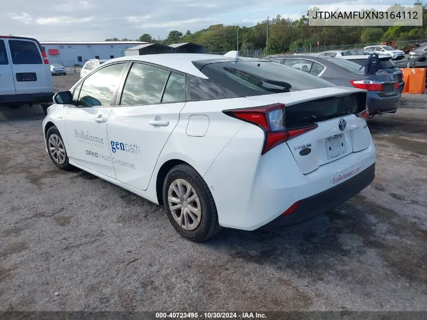 2022 Toyota Prius Le VIN: JTDKAMFUXN3164112 Lot: 40723495