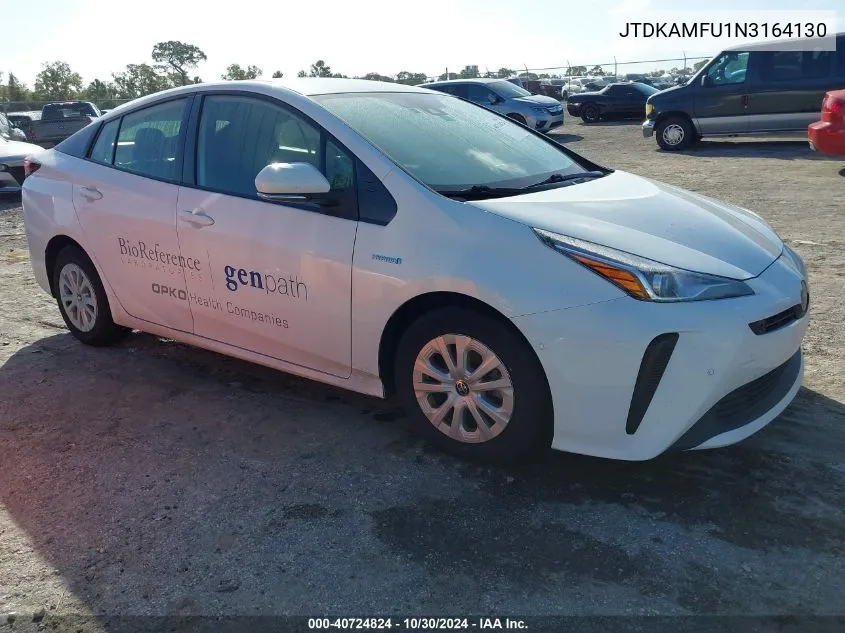 2022 Toyota Prius Le VIN: JTDKAMFU1N3164130 Lot: 40724824