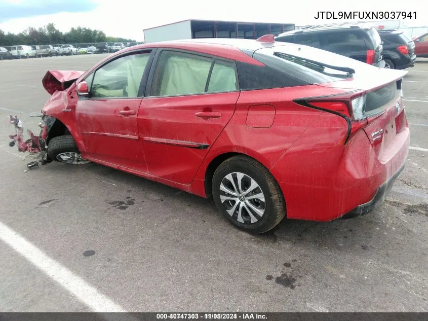 2022 Toyota Prius Xle Awd-E VIN: JTDL9MFUXN3037941 Lot: 40747303