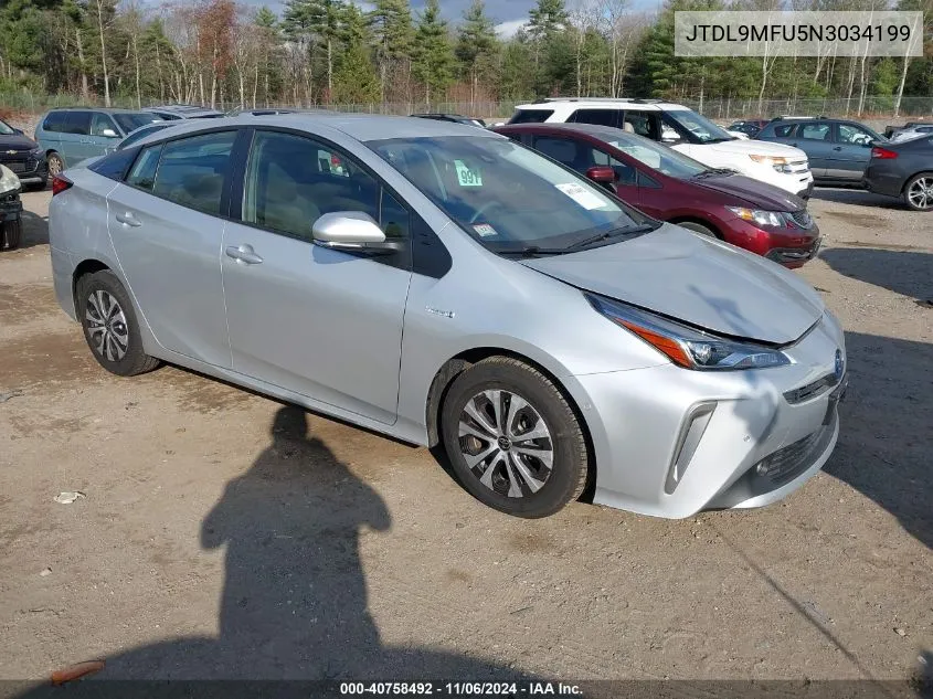 2022 Toyota Prius Le Awd-E VIN: JTDL9MFU5N3034199 Lot: 40758492