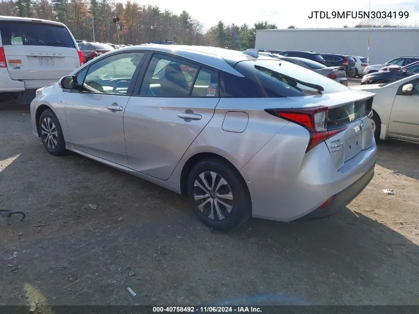 2022 Toyota Prius Le Awd-E VIN: JTDL9MFU5N3034199 Lot: 40758492