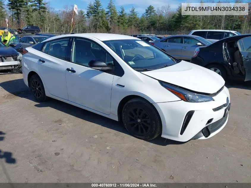 2022 Toyota Prius Nightshade Edition Awd-E VIN: JTDL9MFU4N3034338 Lot: 40760912