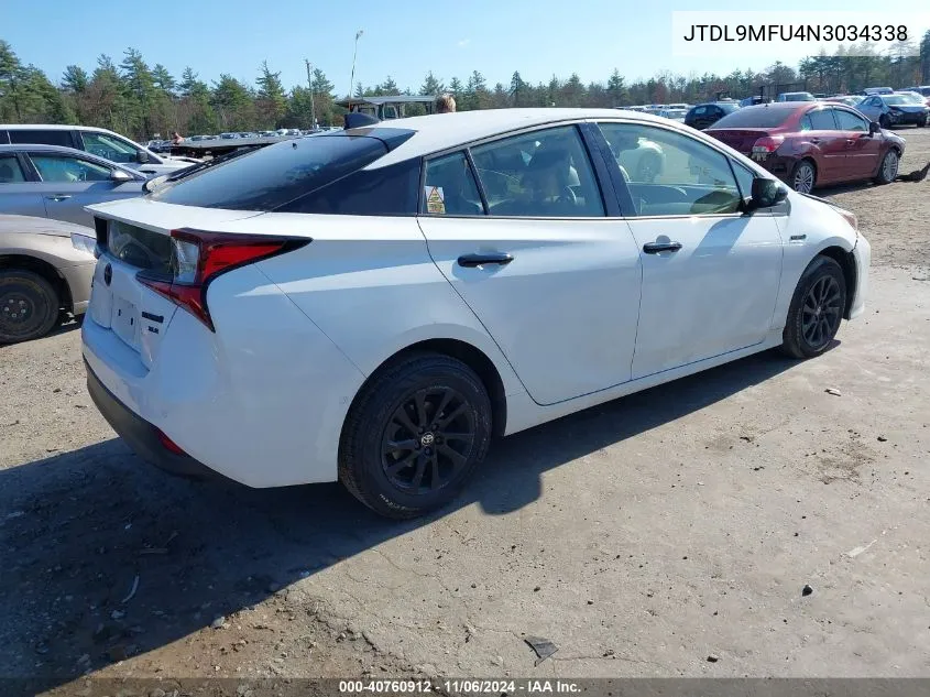 2022 Toyota Prius Nightshade Edition Awd-E VIN: JTDL9MFU4N3034338 Lot: 40760912