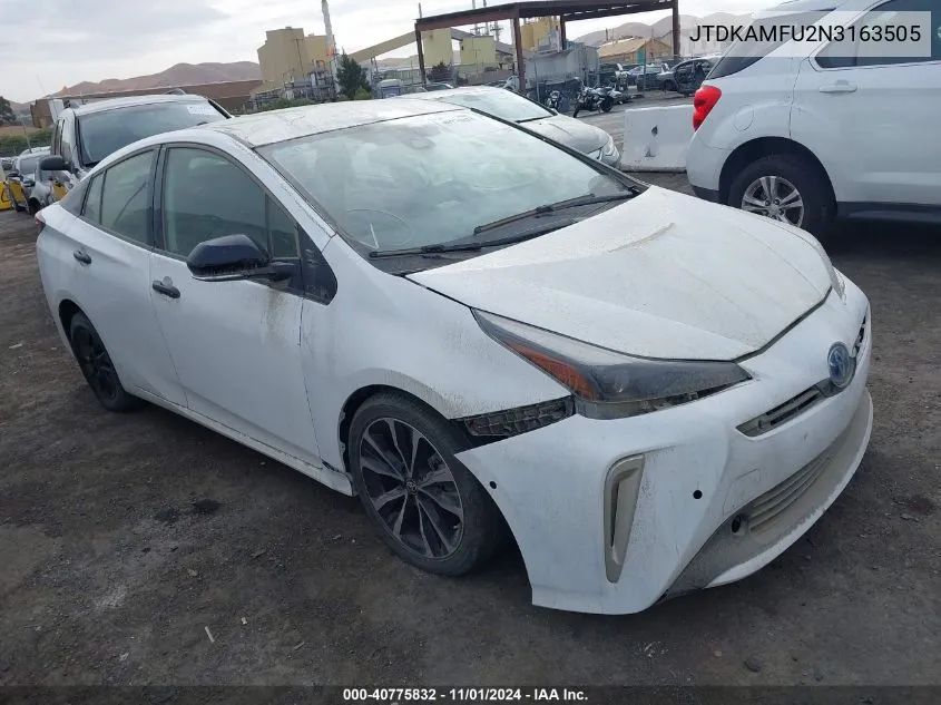 2022 Toyota Prius Nightshade Edition VIN: JTDKAMFU2N3163505 Lot: 40775832