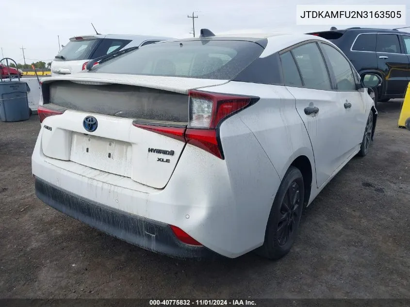 2022 Toyota Prius Nightshade Edition VIN: JTDKAMFU2N3163505 Lot: 40775832