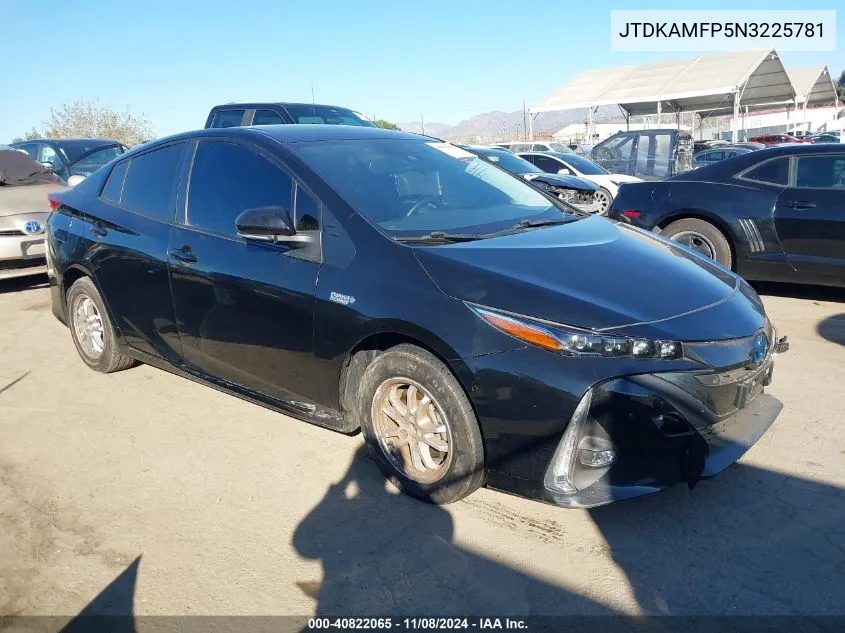 2022 Toyota Prius Prime Limited VIN: JTDKAMFP5N3225781 Lot: 40822065