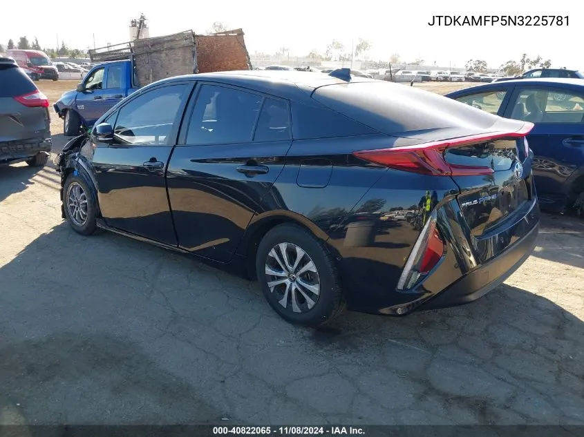 2022 Toyota Prius Prime Limited VIN: JTDKAMFP5N3225781 Lot: 40822065