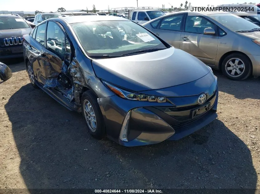 2022 Toyota Prius Prime Xle VIN: JTDKAMFP8N3202544 Lot: 40824644