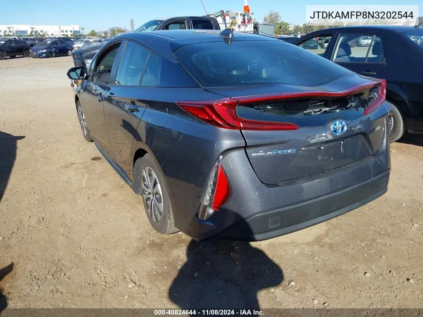 2022 Toyota Prius Prime Xle VIN: JTDKAMFP8N3202544 Lot: 40824644