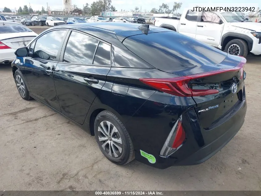 2022 Toyota Prius Prime Xle VIN: JTDKAMFP4N3223942 Lot: 40836599