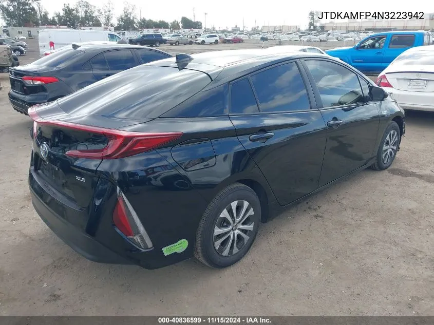 2022 Toyota Prius Prime Xle VIN: JTDKAMFP4N3223942 Lot: 40836599