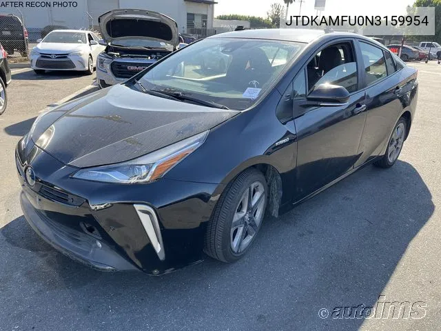 2022 Toyota Prius Night Shade/L/Le/Xle/Limited VIN: JTDKAMFU0N3159954 Lot: 40869365