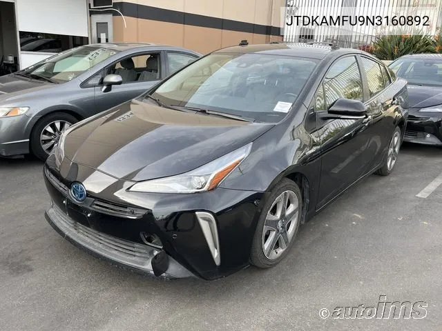 2022 Toyota Prius Xle VIN: JTDKAMFU9N3160892 Lot: 40874646