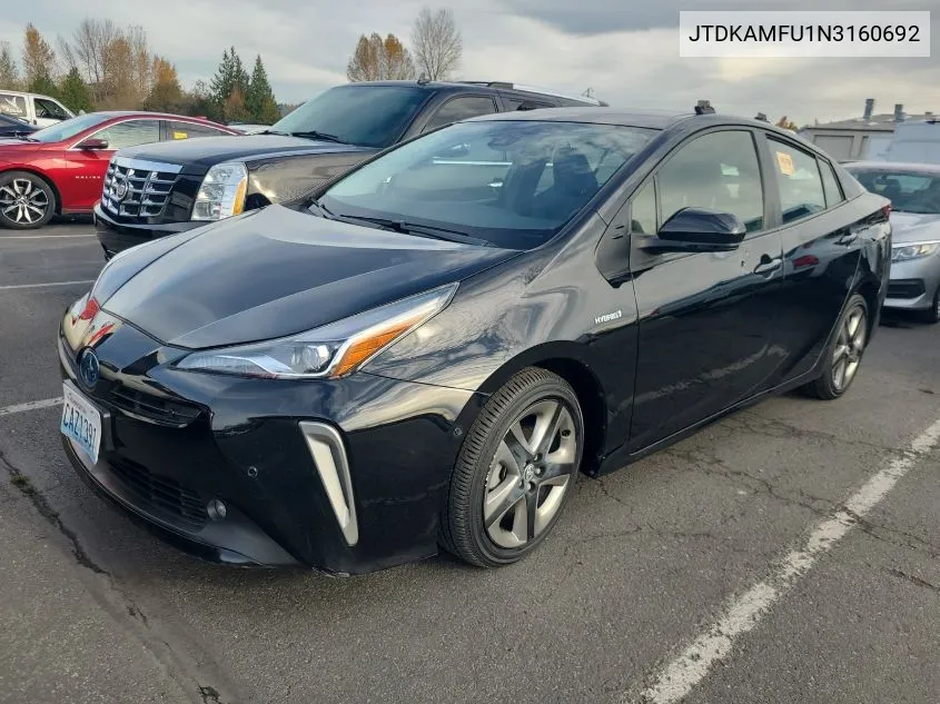 2022 Toyota Prius Xle VIN: JTDKAMFU1N3160692 Lot: 40874647