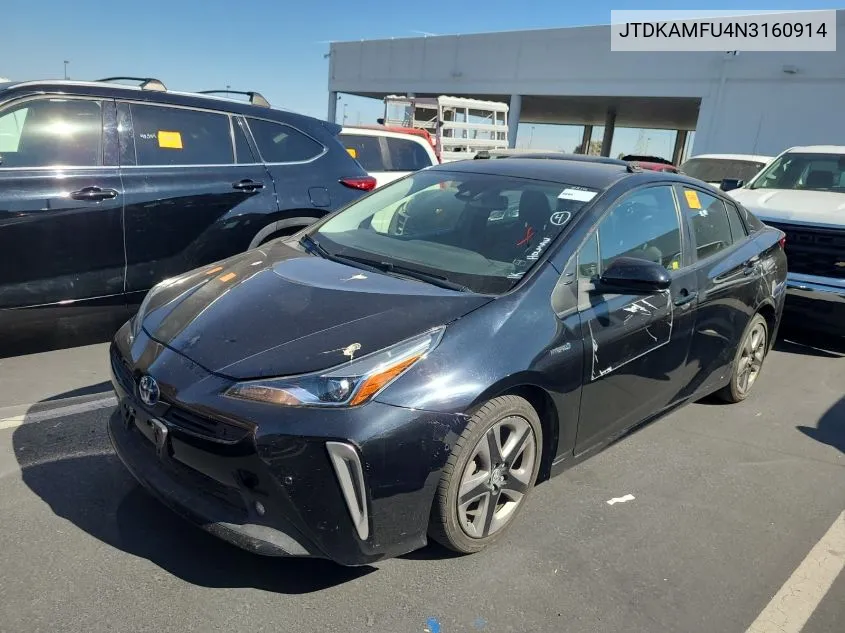 2022 Toyota Prius Night Shade/L/Le/Xle/Limited VIN: JTDKAMFU4N3160914 Lot: 40878064