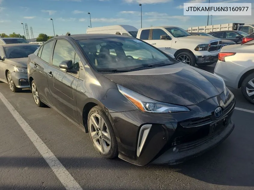 2022 Toyota Prius Night Shade/L/Le/Xle/Limited VIN: JTDKAMFU6N3160977 Lot: 40878178