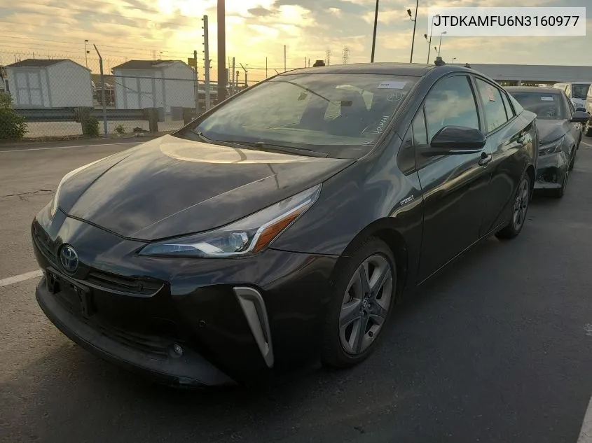 2022 Toyota Prius Night Shade/L/Le/Xle/Limited VIN: JTDKAMFU6N3160977 Lot: 40878178