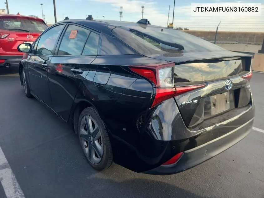 2022 Toyota Prius Night Shade/L/Le/Xle/Limited VIN: JTDKAMFU6N3160882 Lot: 40878182