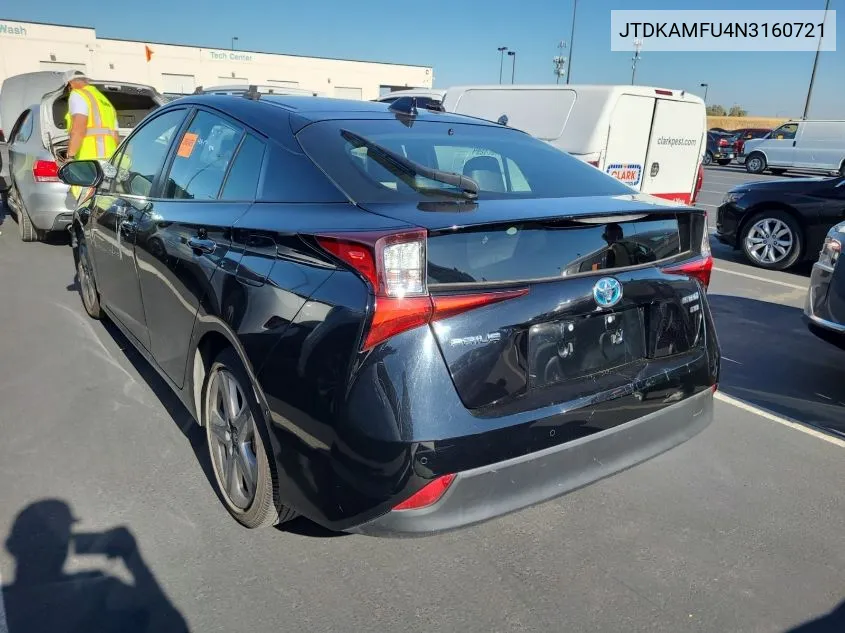 2022 Toyota Prius Night Shade/L/Le/Xle/Limited VIN: JTDKAMFU4N3160721 Lot: 40878459