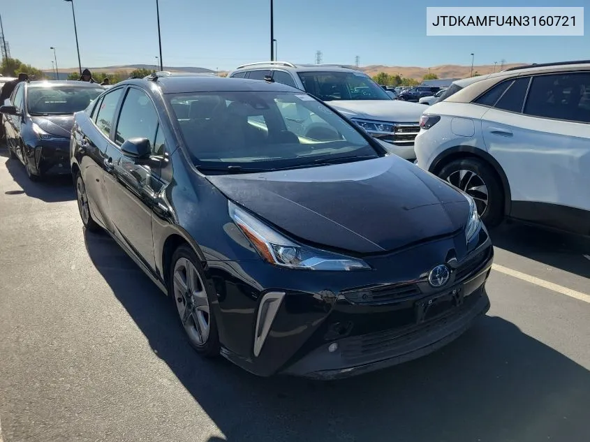 2022 Toyota Prius Night Shade/L/Le/Xle/Limited VIN: JTDKAMFU4N3160721 Lot: 40878459