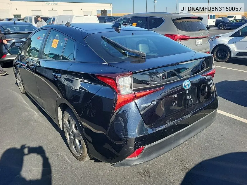 2022 Toyota Prius Night Shade/L/Le/Xle/Limited VIN: JTDKAMFU8N3160057 Lot: 40878547