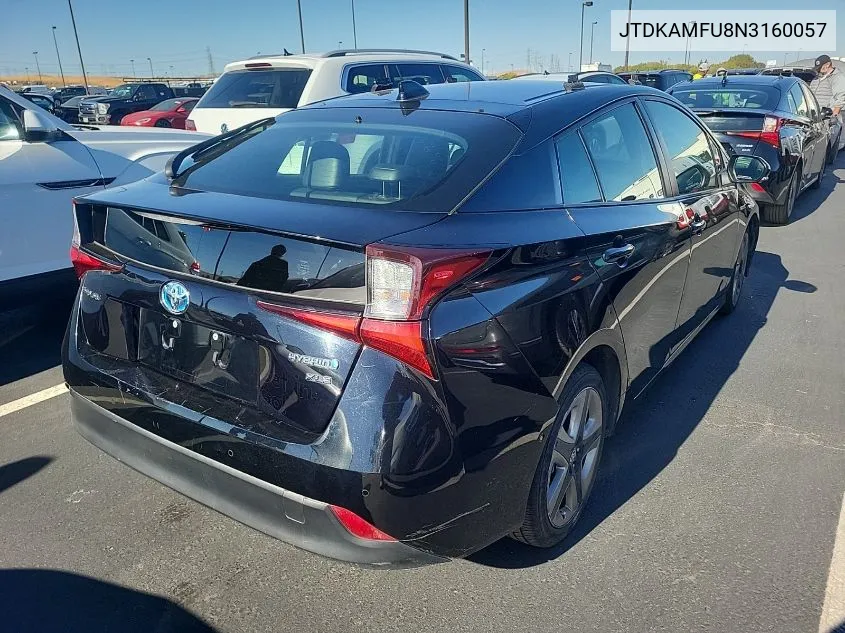 2022 Toyota Prius Night Shade/L/Le/Xle/Limited VIN: JTDKAMFU8N3160057 Lot: 40878547