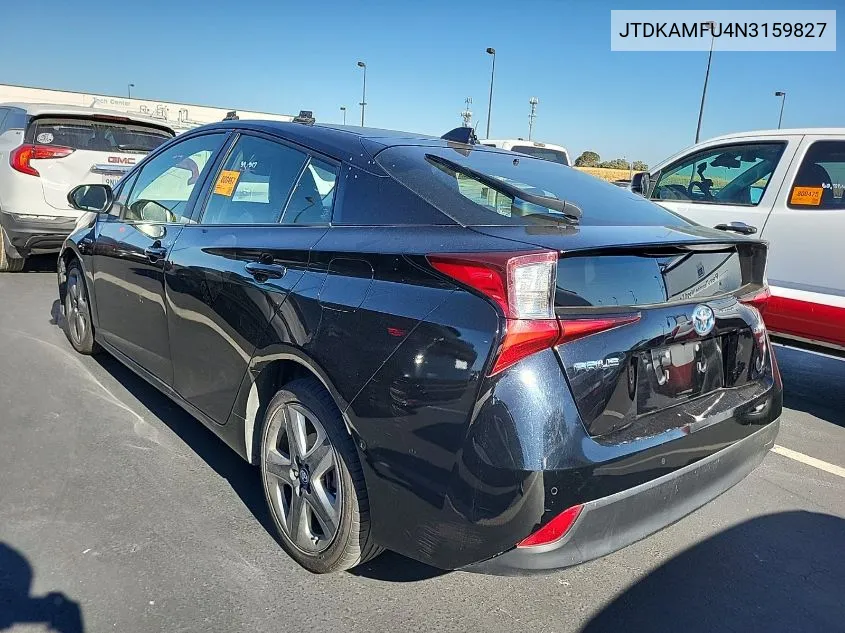 2022 Toyota Prius Night Shade/L/Le/Xle/Limited VIN: JTDKAMFU4N3159827 Lot: 40879153