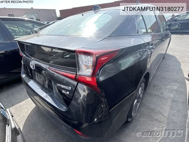 2022 Toyota Prius Xle VIN: JTDKAMFU1N3180277 Lot: 40917003