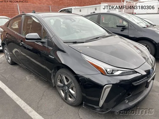 2022 Toyota Prius Xle VIN: JTDKAMFU4N3180306 Lot: 40917005