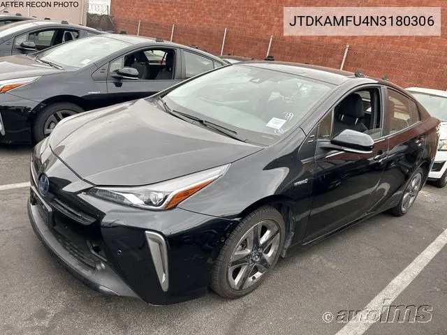 2022 Toyota Prius Xle VIN: JTDKAMFU4N3180306 Lot: 40917005