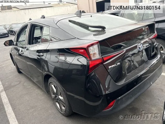 2022 Toyota Prius Xle VIN: JTDKAMFU7N3180154 Lot: 40917006