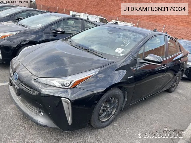 2022 Toyota Prius Xle VIN: JTDKAMFU3N3179034 Lot: 40917050