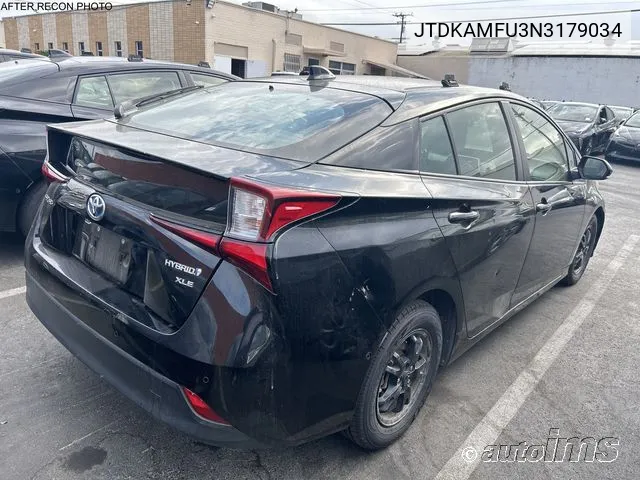 2022 Toyota Prius Xle VIN: JTDKAMFU3N3179034 Lot: 40917050