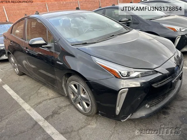 2022 Toyota Prius Xle VIN: JTDKAMFU3N3178854 Lot: 40917051