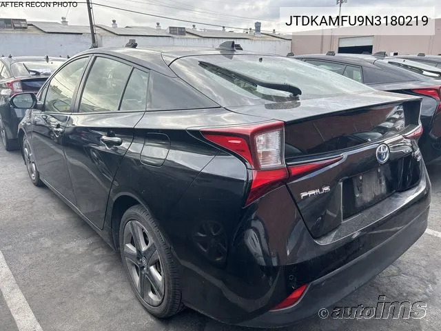 2022 Toyota Prius Xle VIN: JTDKAMFU9N3180219 Lot: 40917052