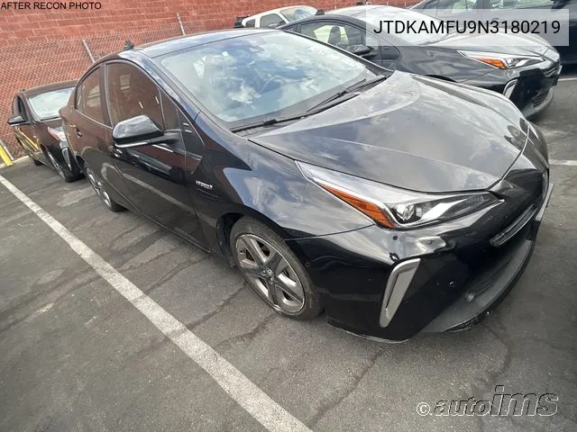 2022 Toyota Prius Xle VIN: JTDKAMFU9N3180219 Lot: 40917052