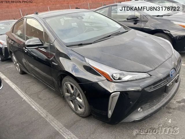 2022 Toyota Prius Xle VIN: JTDKAMFU8N3178722 Lot: 40917058