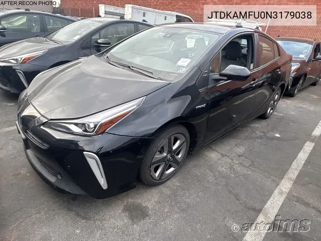 2022 Toyota Prius Xle VIN: JTDKAMFU0N3179038 Lot: 40917059