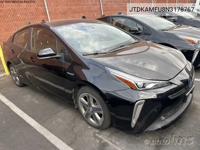 2022 Toyota Prius Xle VIN: JTDKAMFU8N3178767 Lot: 40917060