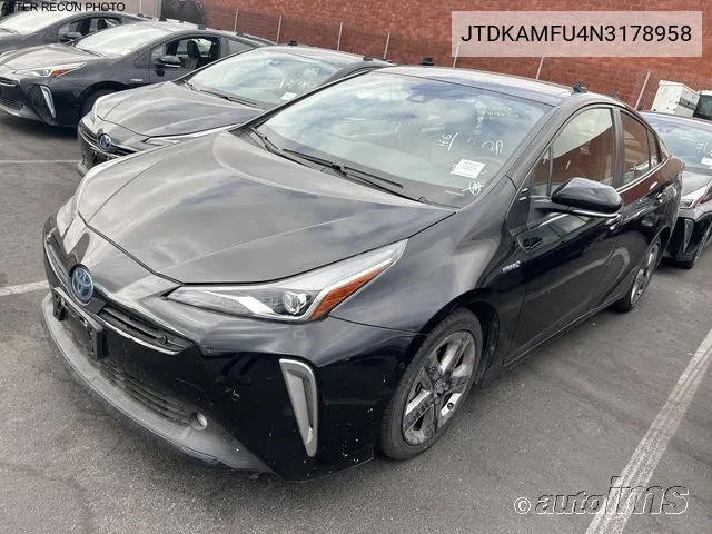 2022 Toyota Prius Xle VIN: JTDKAMFU4N3178958 Lot: 40917061