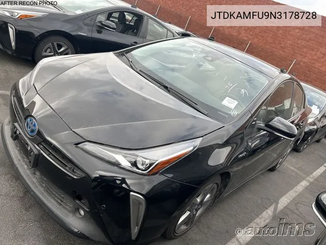 2022 Toyota Prius Xle VIN: JTDKAMFU9N3178728 Lot: 40917062