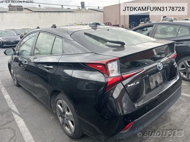 2022 Toyota Prius Xle VIN: JTDKAMFU9N3178728 Lot: 40917062