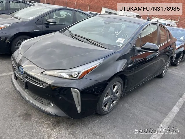 2022 Toyota Prius Xle VIN: JTDKAMFU7N3178985 Lot: 40917065