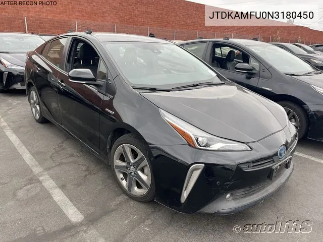 2022 Toyota Prius Xle VIN: JTDKAMFU0N3180450 Lot: 40917070