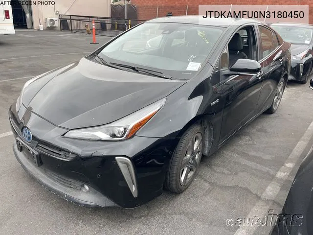 2022 Toyota Prius Xle VIN: JTDKAMFU0N3180450 Lot: 40917070