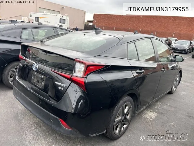 2022 Toyota Prius Xle VIN: JTDKAMFU3N3179955 Lot: 40917356