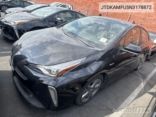 2022 Toyota Prius Xle VIN: JTDKAMFU5N3178872 Lot: 40917357