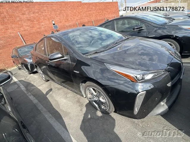 2022 Toyota Prius Xle VIN: JTDKAMFU5N3178872 Lot: 40917357