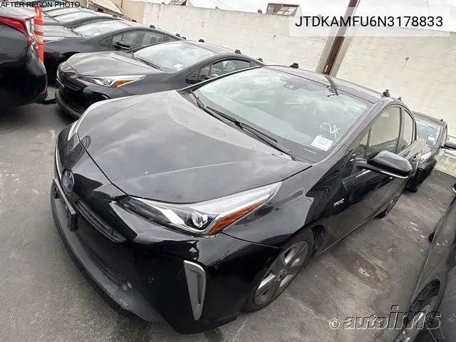 2022 Toyota Prius Xle VIN: JTDKAMFU6N3178833 Lot: 40917358